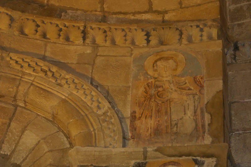 Detalle del friso de San Martin de Elines Frescos románicos Cantabria
